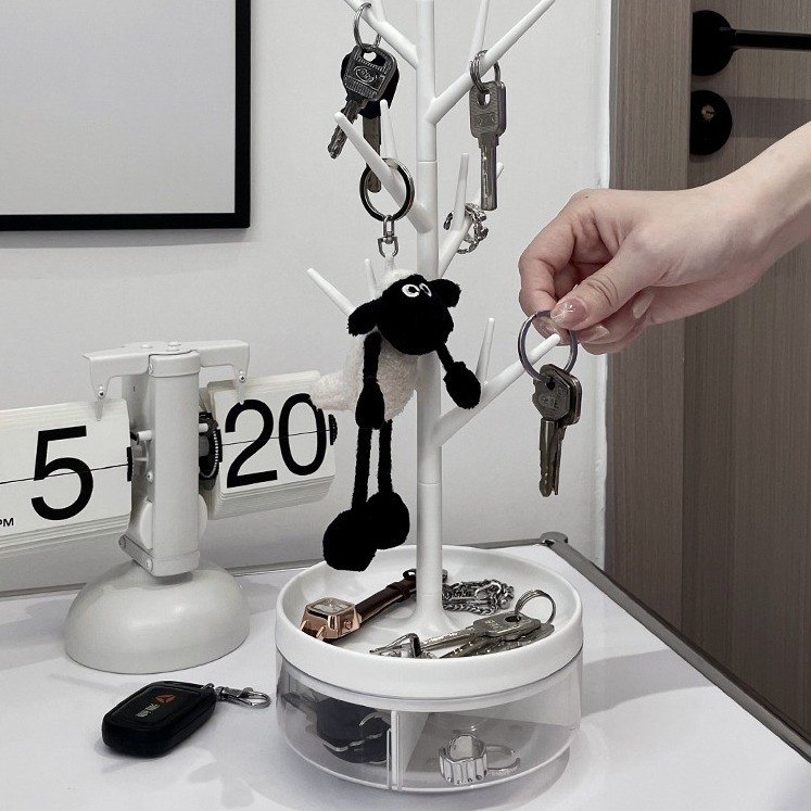 【台灣收納】✅現貨💕簡約風【網美質感項鍊收納盒】🗃🗃【小仙女必備】【桌面耳飾】展示架掛耳墜戒指放手飾品收拾耳環首飾-細節圖4