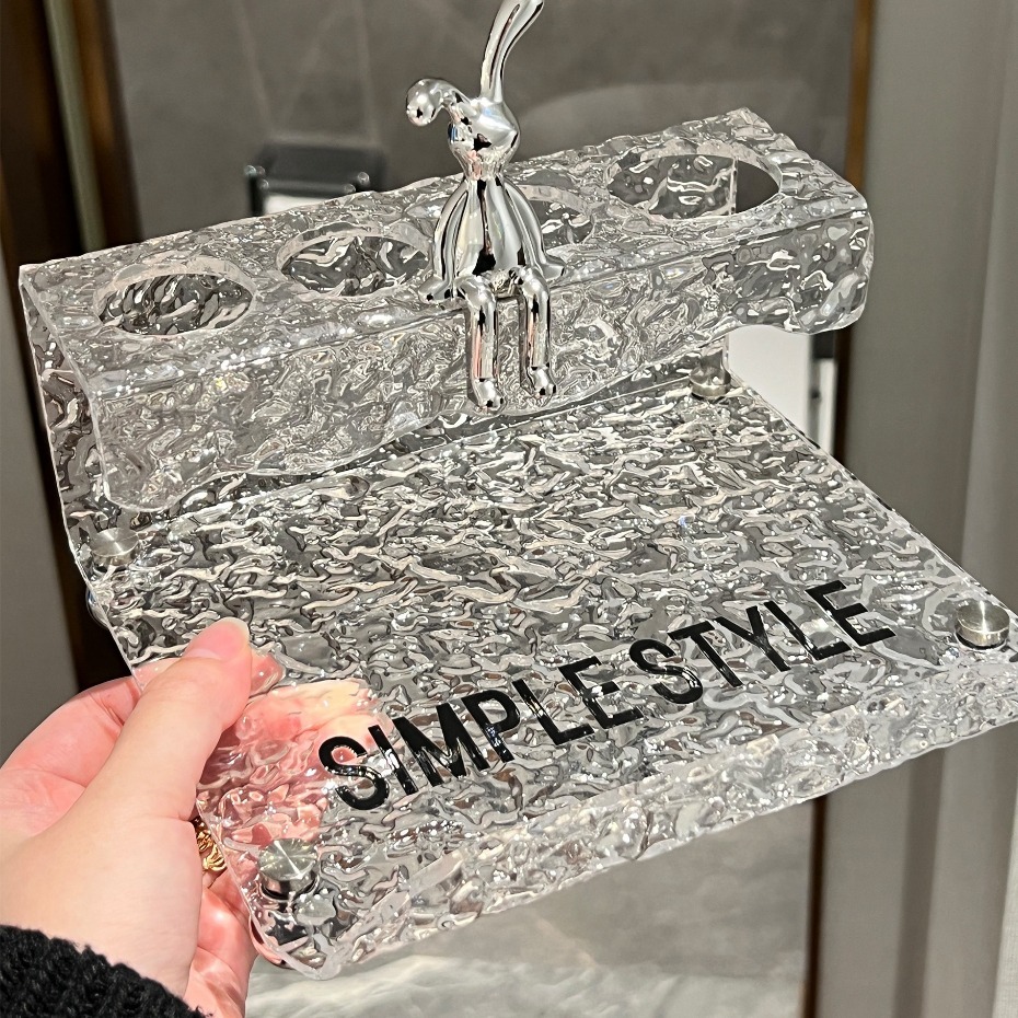 【台灣居家】✅現貨INS輕奢💞牙刷置物架🪥洗漱台🥛刷牙杯牙刷架漱口杯洗漱杯套裝衛生間收納架 C03-細節圖8