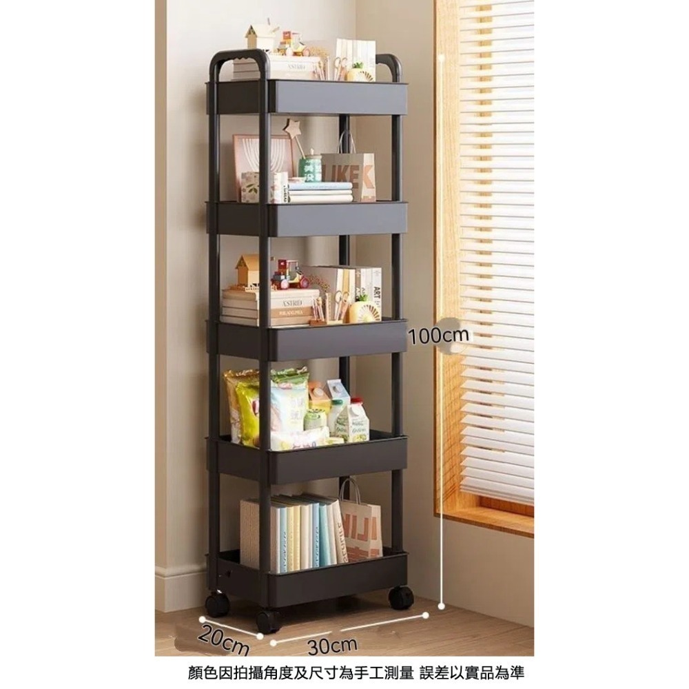 置物手推車 多層推車🔥收納推車 美髮工作車 置物推車工具車 分層收納架書架置物車 置物籃 手扶推車 置物架三四層推車-規格圖11