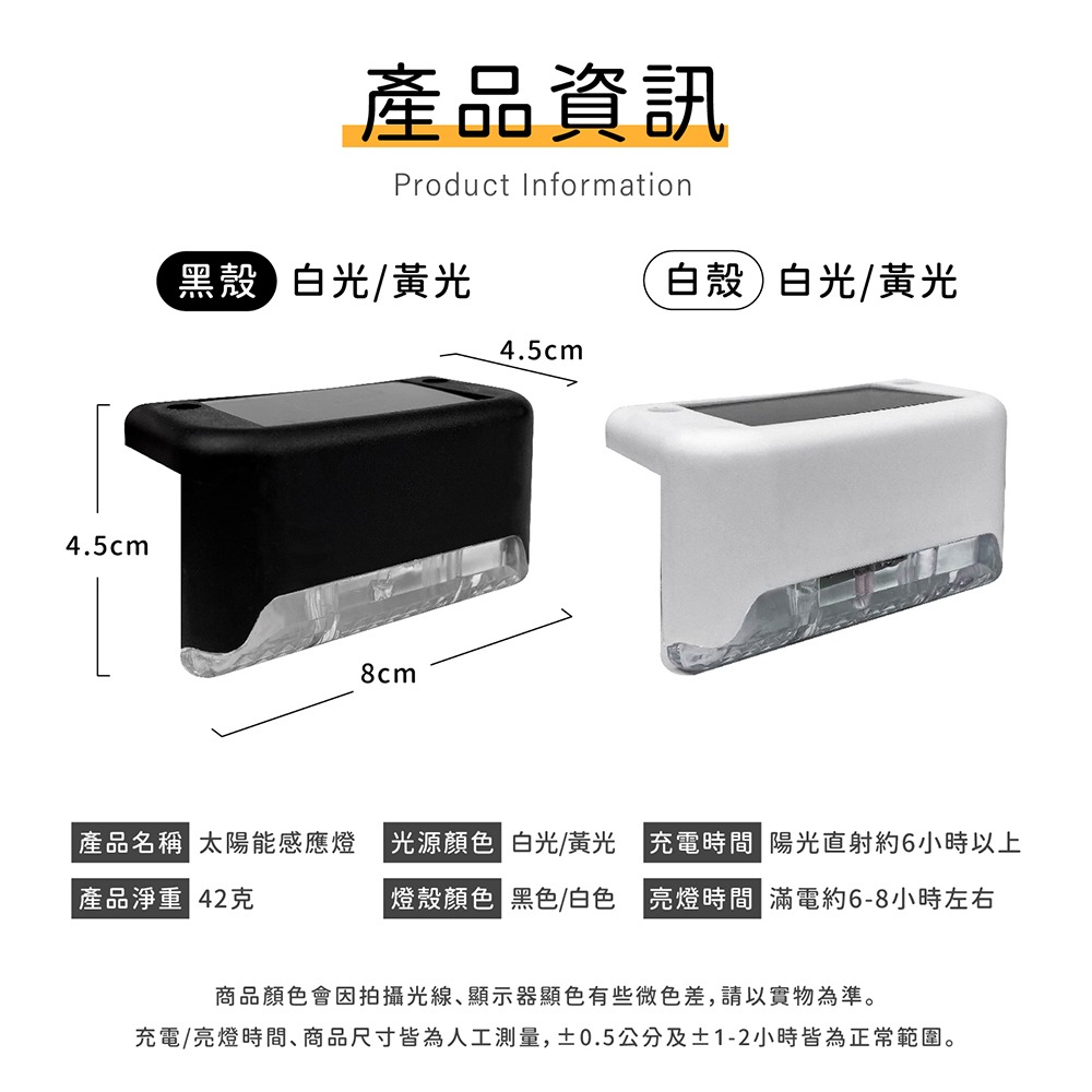 免安裝太陽能感應燈🔥防水庭園燈 環保台階燈階梯燈監控燈陽檯燈 戶外燈LED燈人體感應燈壁燈衣櫃走廊燈 樓梯燈太陽能燈-細節圖11