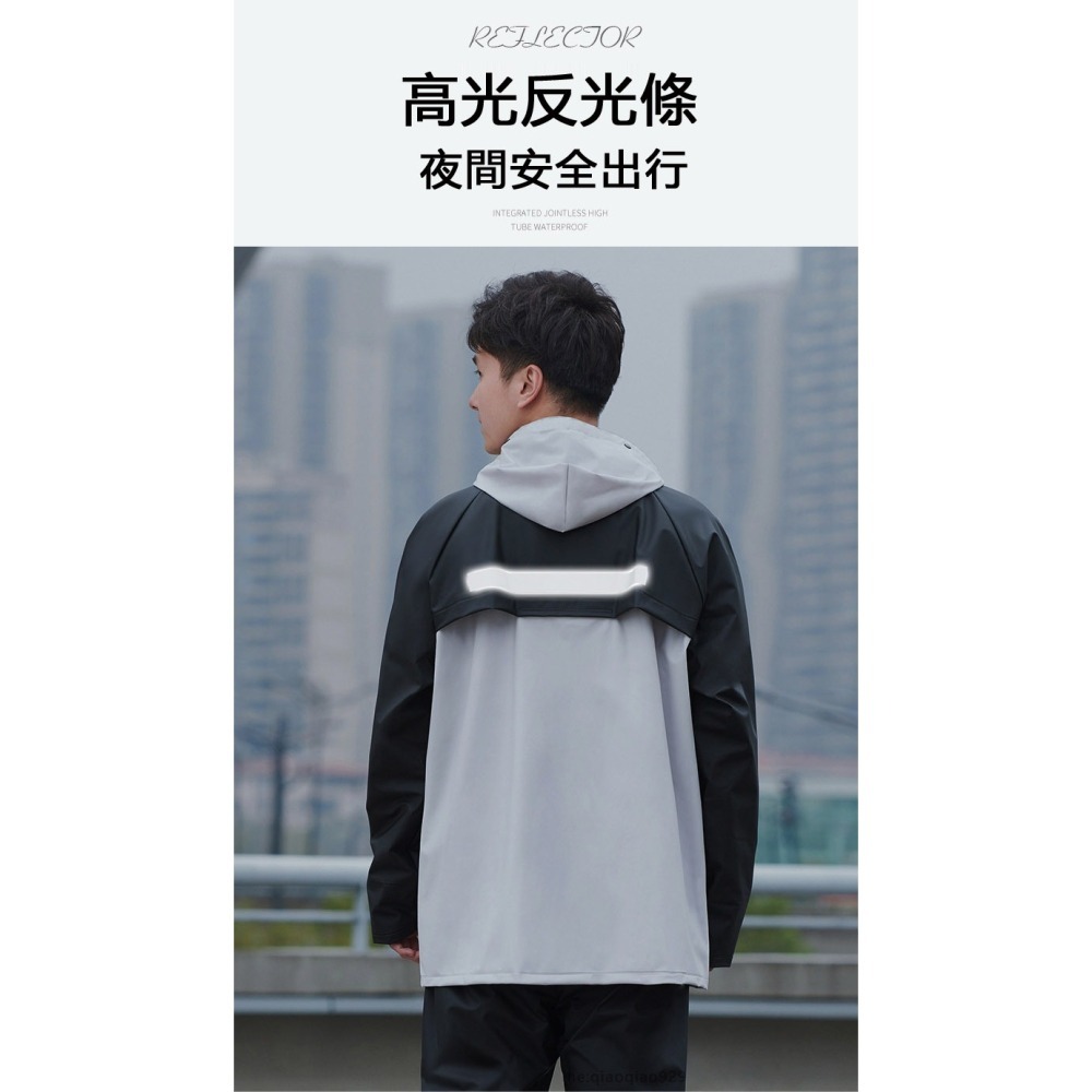 加強零滲透 加厚PVC雨衣🔥兩件式機車雨衣 摩托車戶外雨衣兩截式分體式雨衣 反光雨衣服褲子兩件套雨褲防水防風雨衣套裝-細節圖6
