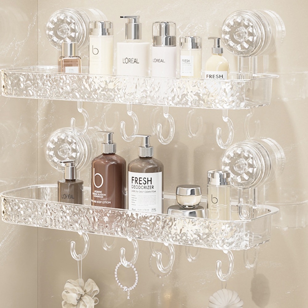 水波紋吸盤置物架🔥浴室置物架三腳架牆角收納架 掛牆式吸盤置物架 旋轉吸盤架瀝水架壁掛架 廁所廚房置物架衛生間浴室收納-細節圖8