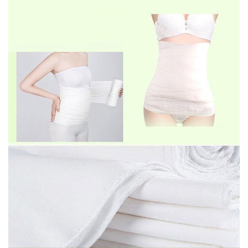 全新~2卷特價 雙層加厚~明星推薦 紗布束腹帶收腹帶 紗布 束腹帶 透氣雙層紗布束腹帶束腰帶-細節圖3