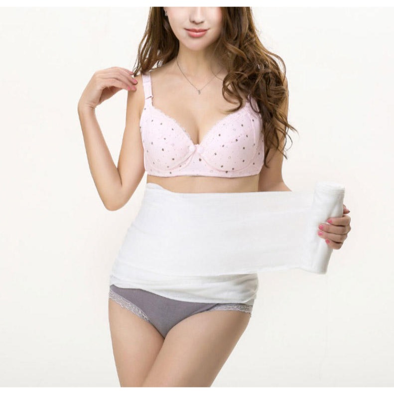 全新~2卷特價 雙層加厚~明星推薦 紗布束腹帶收腹帶 紗布 束腹帶 透氣雙層紗布束腹帶束腰帶-細節圖4