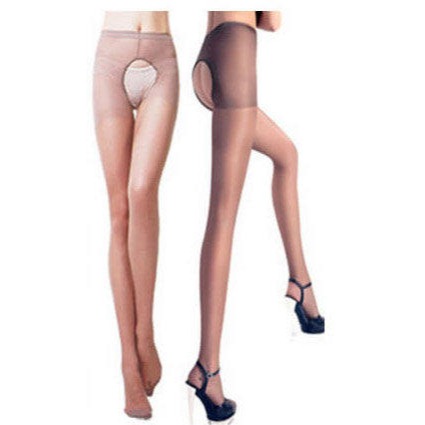 超性感兩面簍空兩面開檔連褲襪 百搭透明連褲襪免脫絲襪薄款絲襪 四面打底褲-細節圖2