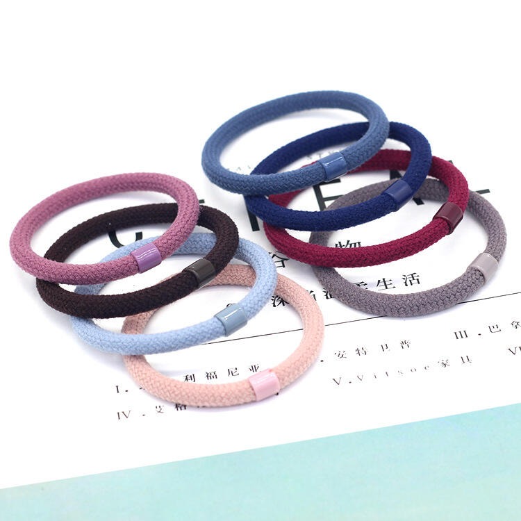 韓版可愛加粗髮圈 紮頭髮 頭繩簡約橡皮筋 橡皮圈 髮束 扎頭髮圈 頭繩 髮圈 綁頭髮 髮帶 髮飾 高彈力橡皮筋-細節圖2