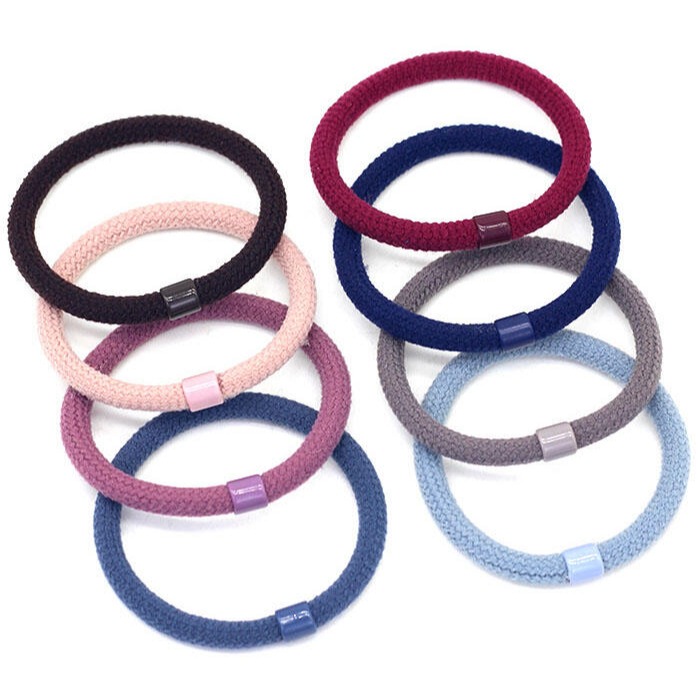 韓版可愛加粗髮圈 紮頭髮 頭繩簡約橡皮筋 橡皮圈 髮束 扎頭髮圈 頭繩 髮圈 綁頭髮 髮帶 髮飾 高彈力橡皮筋-細節圖4