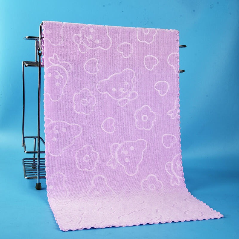 60*30糖果色花邊吸水毛巾 細纖維 壓花毛巾 吸水布 五彩毛巾 花邊毛巾 擦手巾 洗臉浴巾運動洗澡 送禮透氣洗臉毛巾-細節圖7