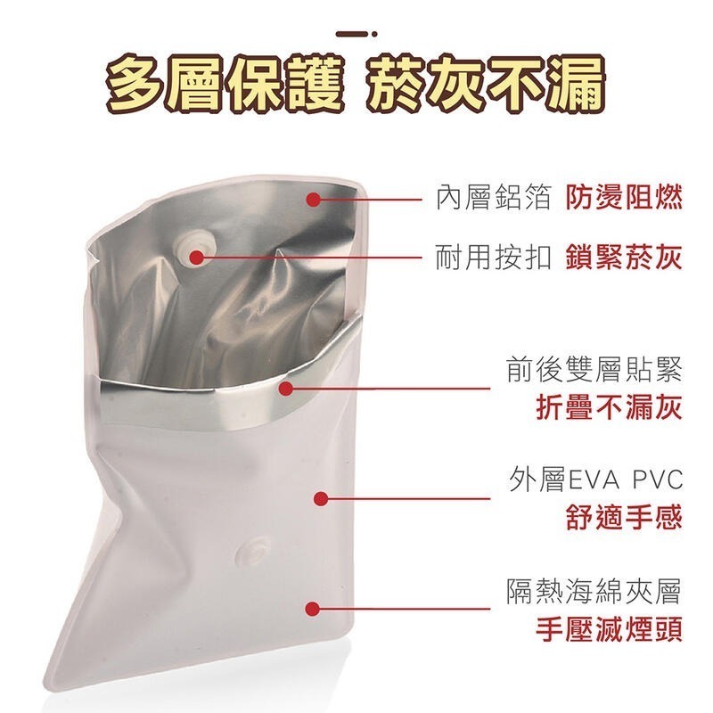 外出必備隨身菸灰袋🔥車用熄菸袋菸灰盒煙灰缸 菸蒂袋煙蒂盒煙袋菸袋熄菸袋煙灰袋煙套零錢袋收納袋零錢包熄煙袋煙灰盒煙蒂袋-細節圖9