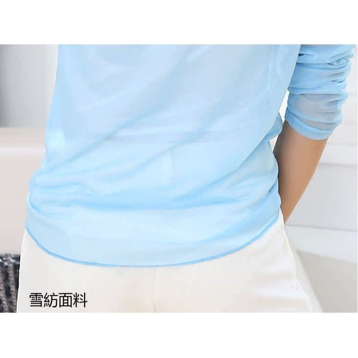 多色-糖果色超薄長袖防曬衣 雪紡衫皮膚風衣 冷氣衫披肩/薄外套仿曬外套.顯瘦外套 透明防曬衣 夏日薄防曬衣空調罩衫外套-細節圖7