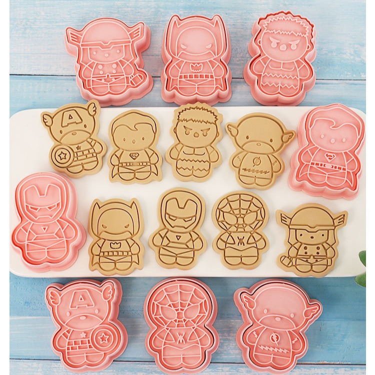 [預購]餅乾模具 超級英雄 8件組-細節圖6