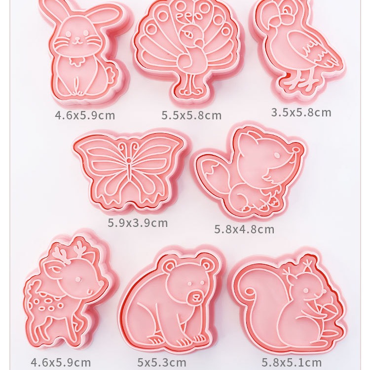 [預購]餅乾模具 森林動物 8件組-細節圖7
