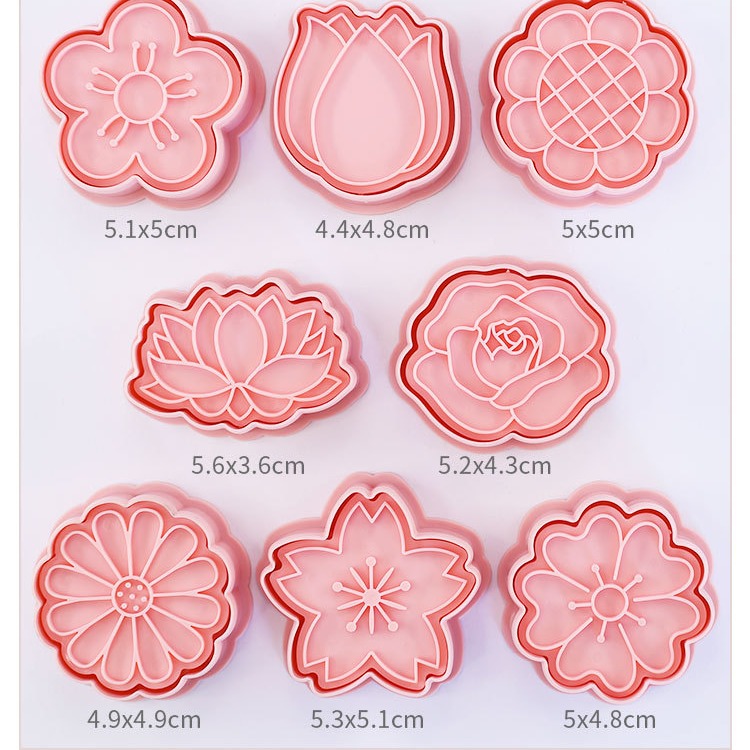 [預購]餅乾模具 花朵 8件組-細節圖3