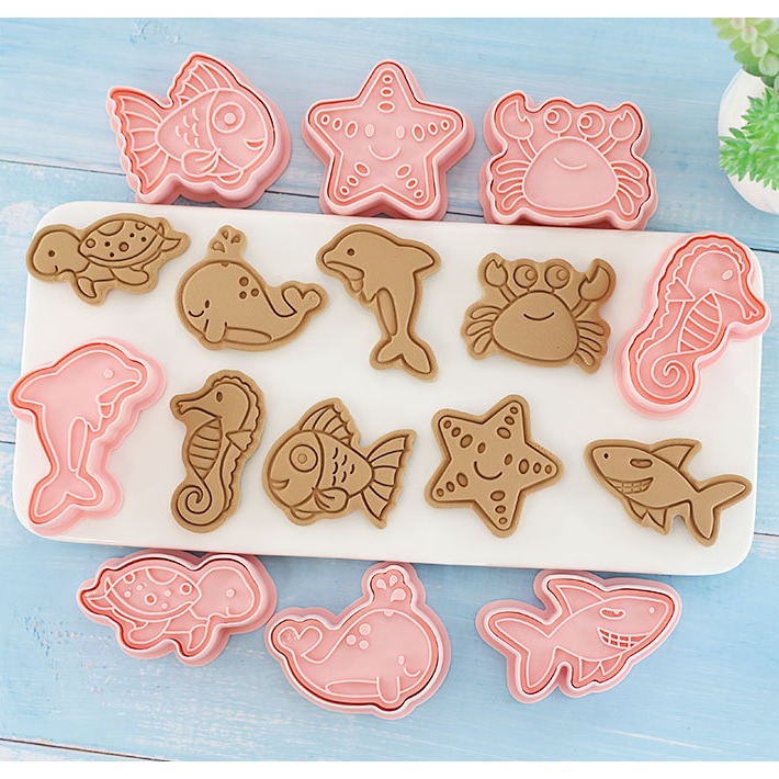 [預購]餅乾模具 海洋動物 8件組-細節圖2