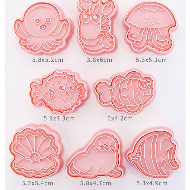 [預購]餅乾模具 海洋動物 8件組-細節圖7