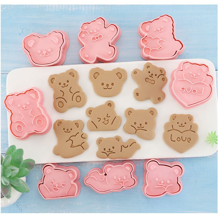 [預購]餅乾模具 熊熊 8件組-細節圖2