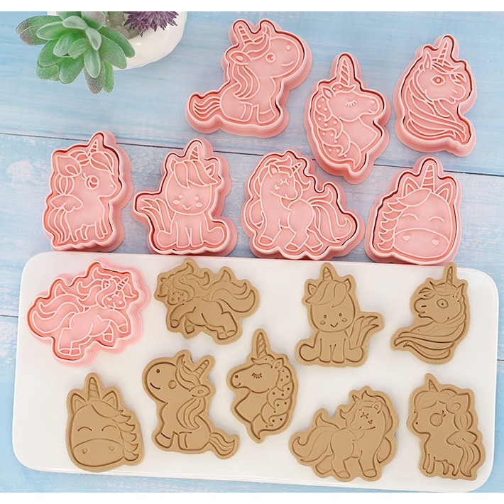 [預購]餅乾模具 獨角獸B 8件組-細節圖2