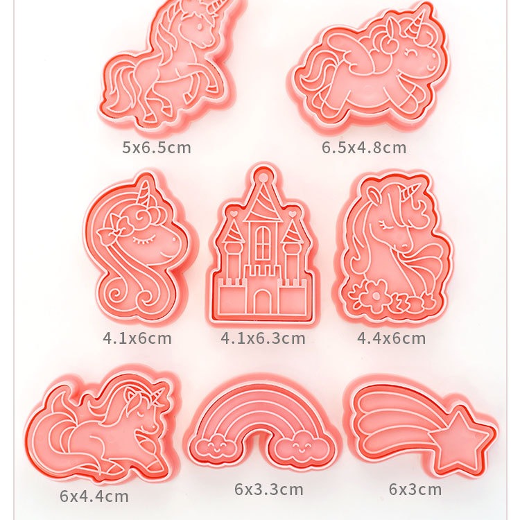 [預購]餅乾模具 獨角獸B 8件組-細節圖6