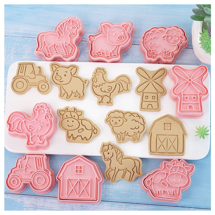 [預購]餅乾模具 農場動物 8件組-細節圖2
