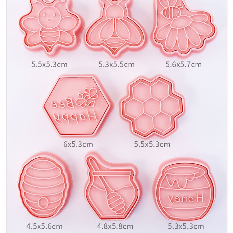 [預購]餅乾模具 蜜蜂 8件組-細節圖3