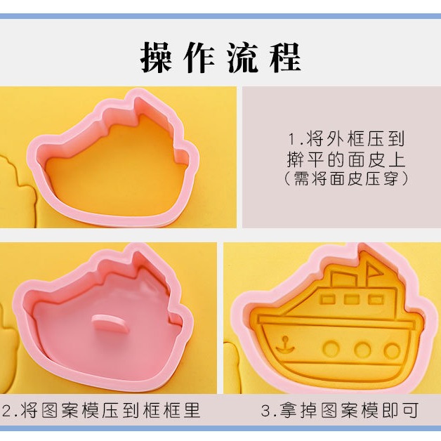 [預購]餅乾模具 交通工具 8件組-細節圖6