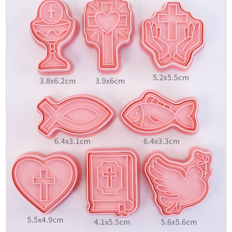 [預購]餅乾模具 聖餐與十字架 8件組-細節圖3