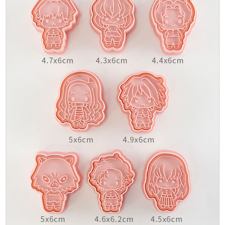 [預購]餅乾模具 鬼滅之刃 8件組-細節圖3