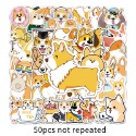 [預購]防水卡通貼紙 1份有50張 不重覆 動物款-規格圖1