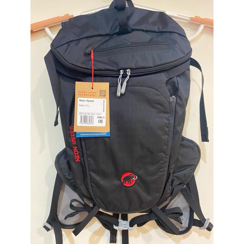 現貨 MAMMUT  猛馬象 Neon Speed highlime-black15L輕量健行包、攻頂背包-細節圖2