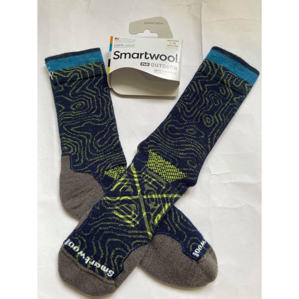 男款現貨 SmartWool PHD Outdoor Med Pattern 中厚度避震美麗諾羊毛戶外運動襪-細節圖3