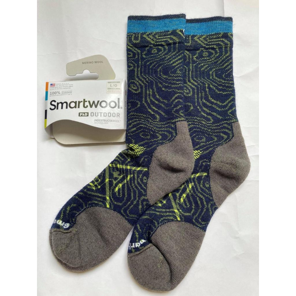 男款現貨 SmartWool PHD Outdoor Med Pattern 中厚度避震美麗諾羊毛戶外運動襪-細節圖4