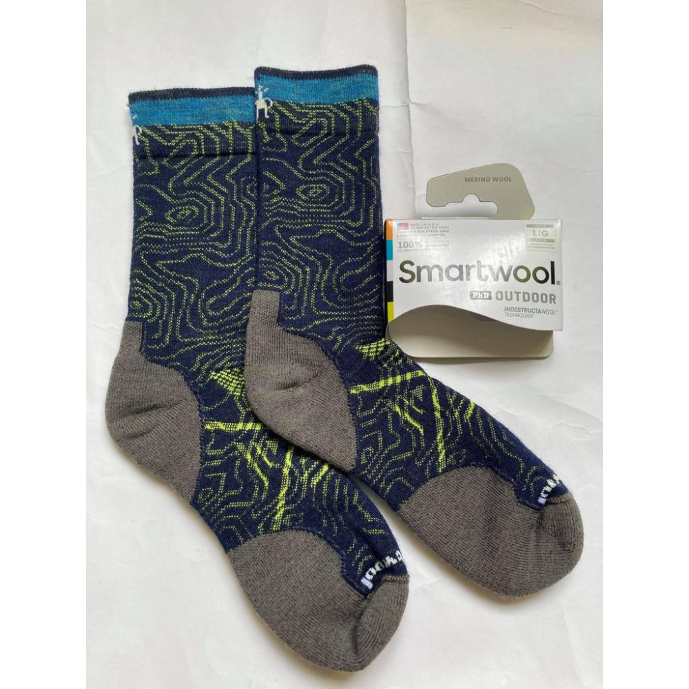 男款現貨 SmartWool PHD Outdoor Med Pattern 中厚度避震美麗諾羊毛戶外運動襪-細節圖5