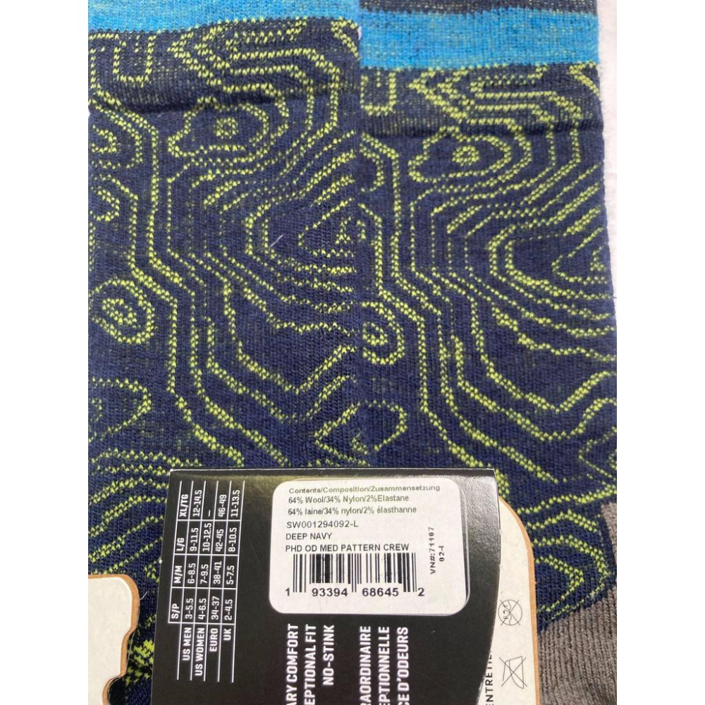 男款現貨 SmartWool PHD Outdoor Med Pattern 中厚度避震美麗諾羊毛戶外運動襪-細節圖6