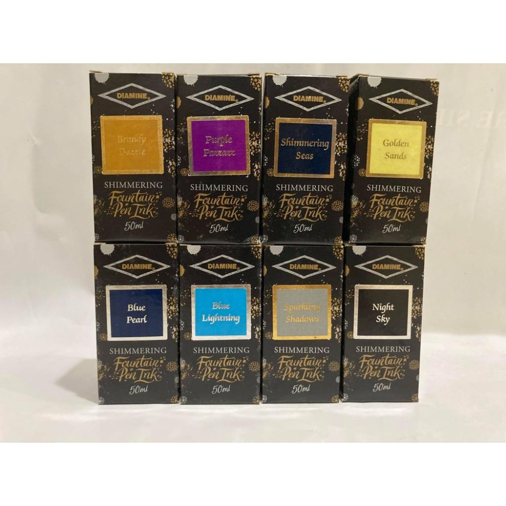 現貨特價英國 Diamine Shimmertastic Ink 金銀粉 墨水 50ml-細節圖2
