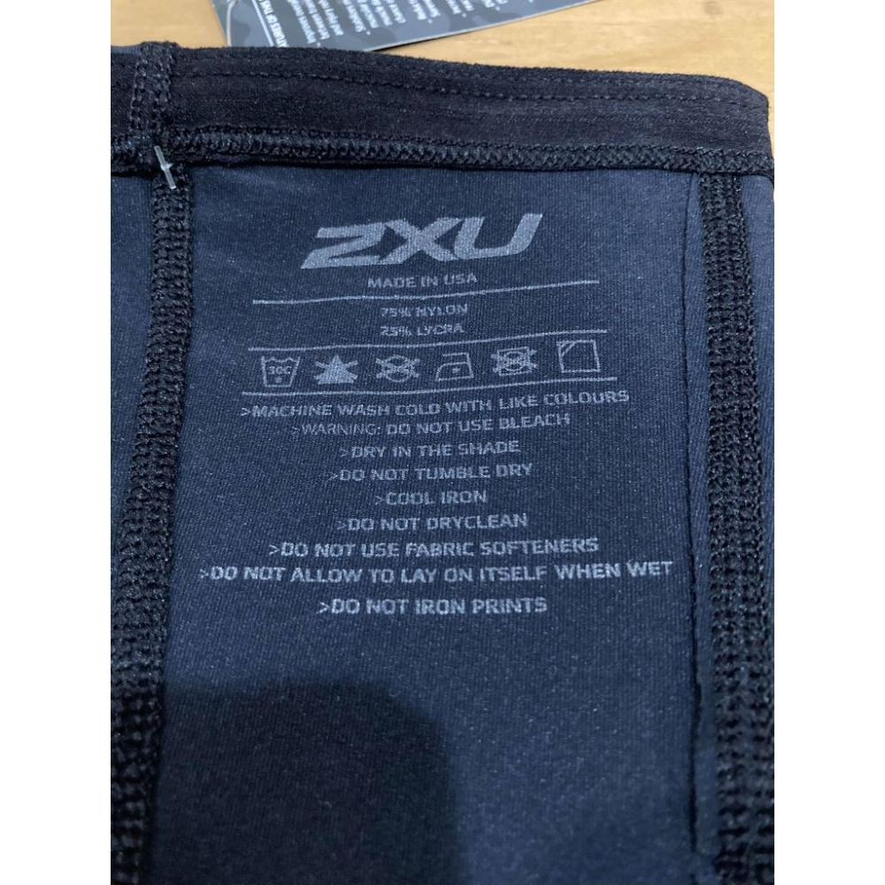 全新 美國製 2XU COMPRESSION CALF 全黑素色壓縮慢跑小腿套 /雙-細節圖3