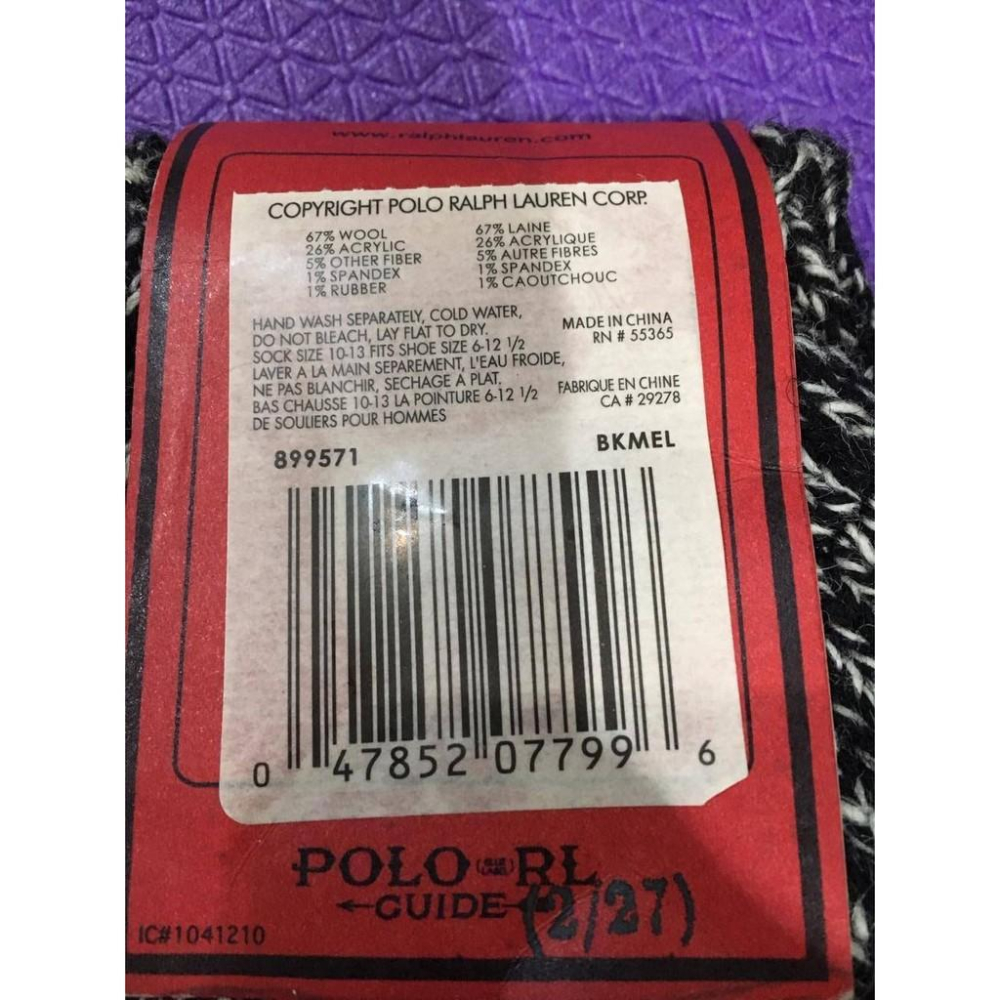 Polo Ralph Lauren  WOOL-BLEND HIKING SOCKS 美麗諾羊毛襪//smartwool-細節圖4