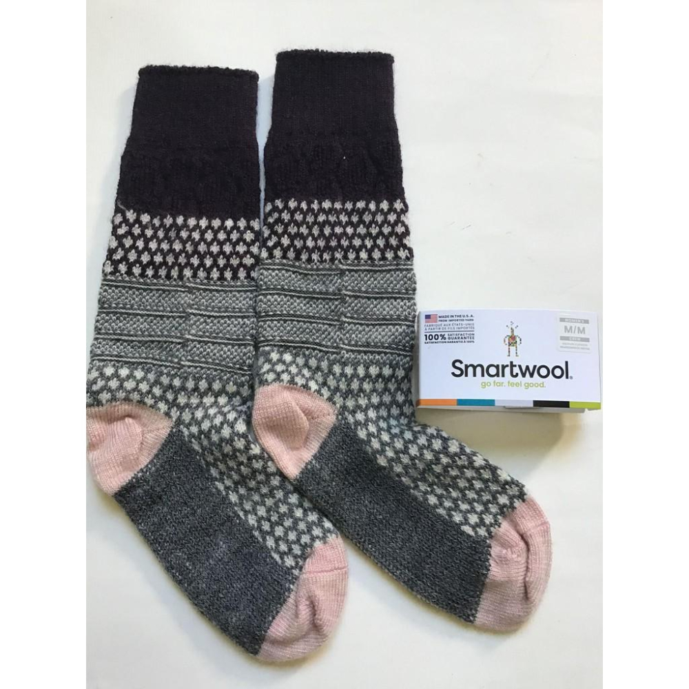 雙色現貨 77趴超高羊毛含量 女款 Smartwool Popcorn Cable Socks 輕厚底美麗若羊毛保暖襪-細節圖5