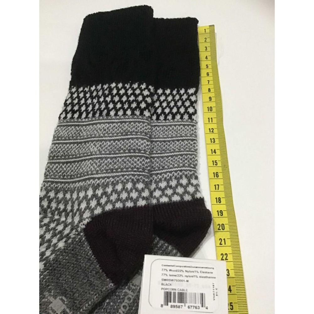 雙色現貨 77趴超高羊毛含量 女款 Smartwool Popcorn Cable Socks 輕厚底美麗若羊毛保暖襪-細節圖6