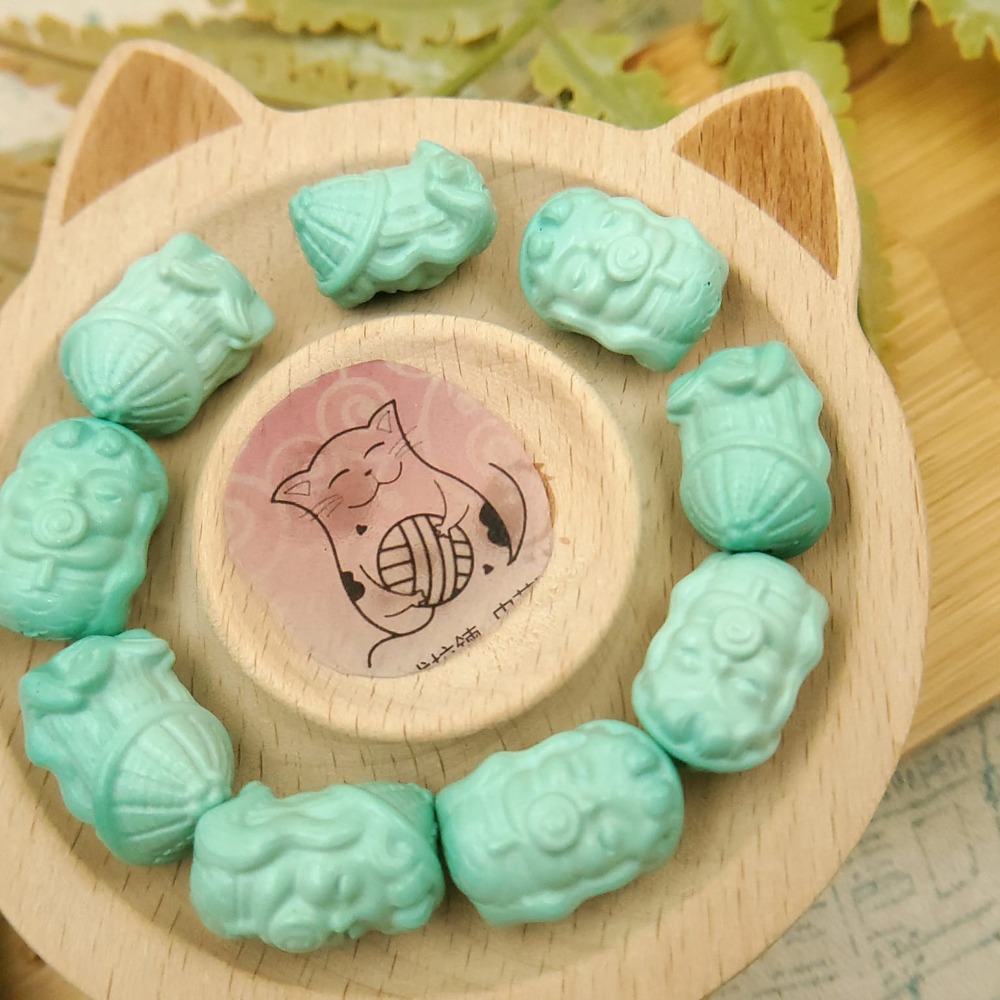 蒙松美人魚 蒙松石文藝飾品配件 文玩小物T55-細節圖3