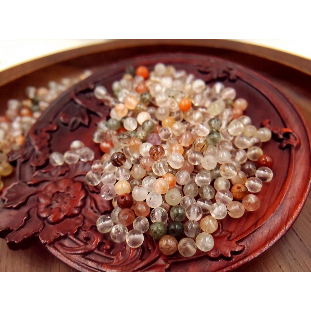 E20 3mm彩髮晶 水晶 隔珠 串珠 散珠 穿搭手鍊配件 文藝飾品配件 文玩小物-細節圖2