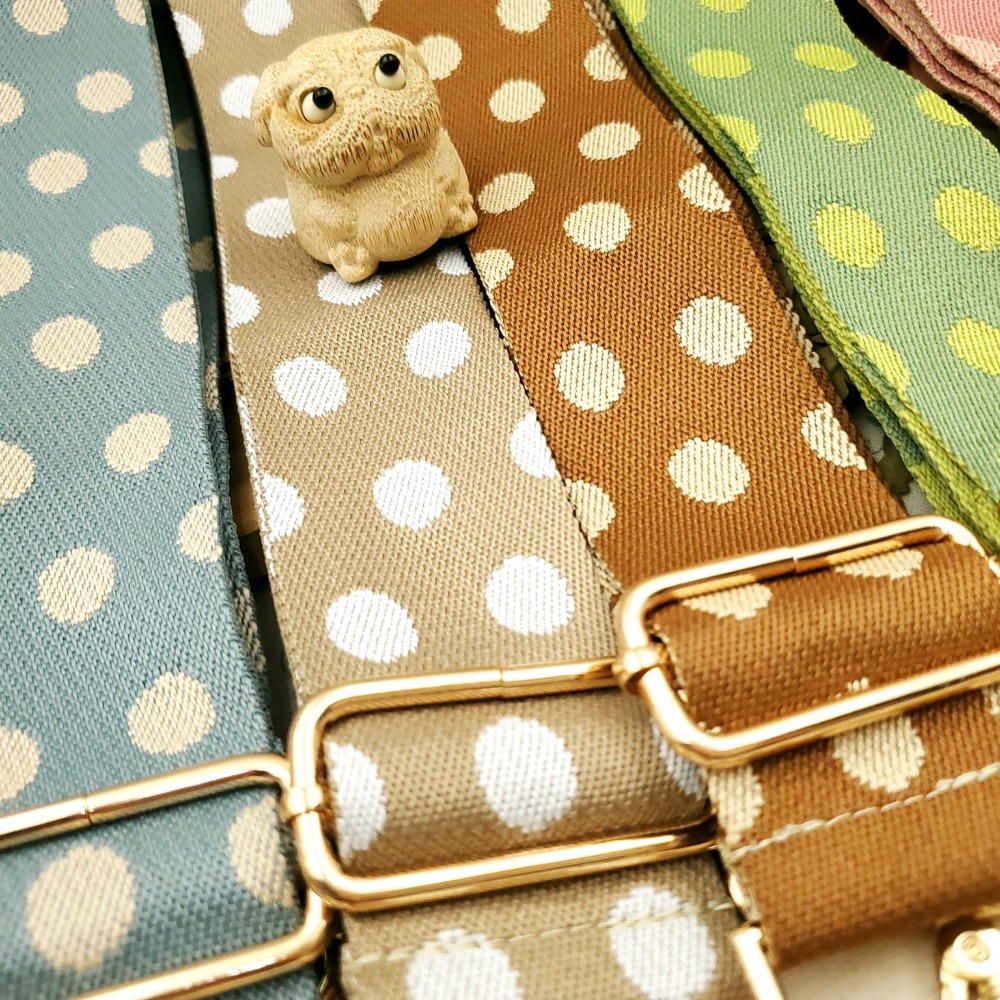 水玉圓點點純棉織帶 包包側背袋 可調節背包帶-細節圖3