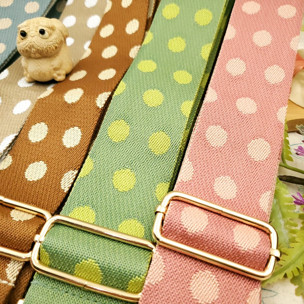 水玉圓點點純棉織帶 包包側背袋 可調節背包帶-細節圖5