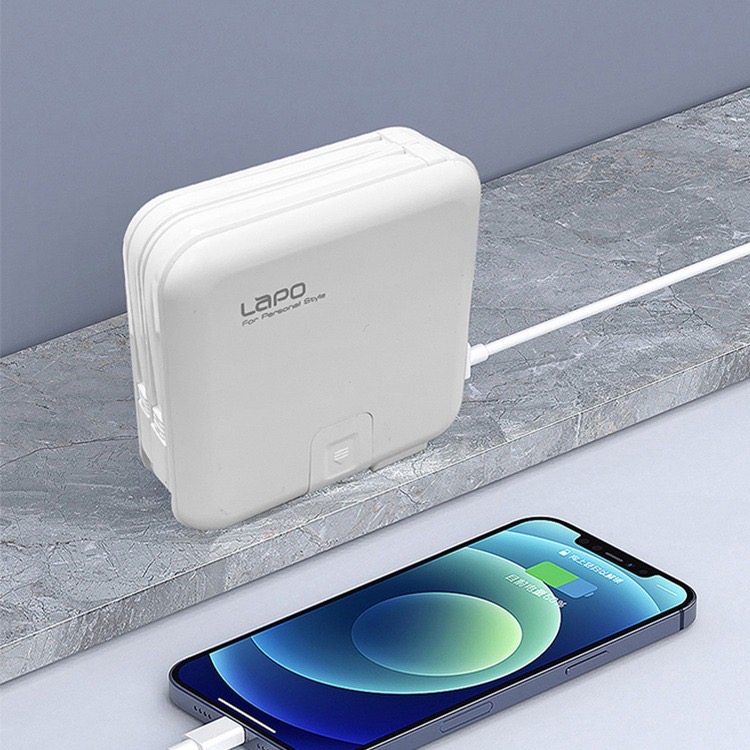 ￼【LAPO】 二代 多功能無線充電行動電源 LAPO二代 行動電源二代 行動電源 行動電源自帶線 萬用充 自帶線 充電-細節圖7