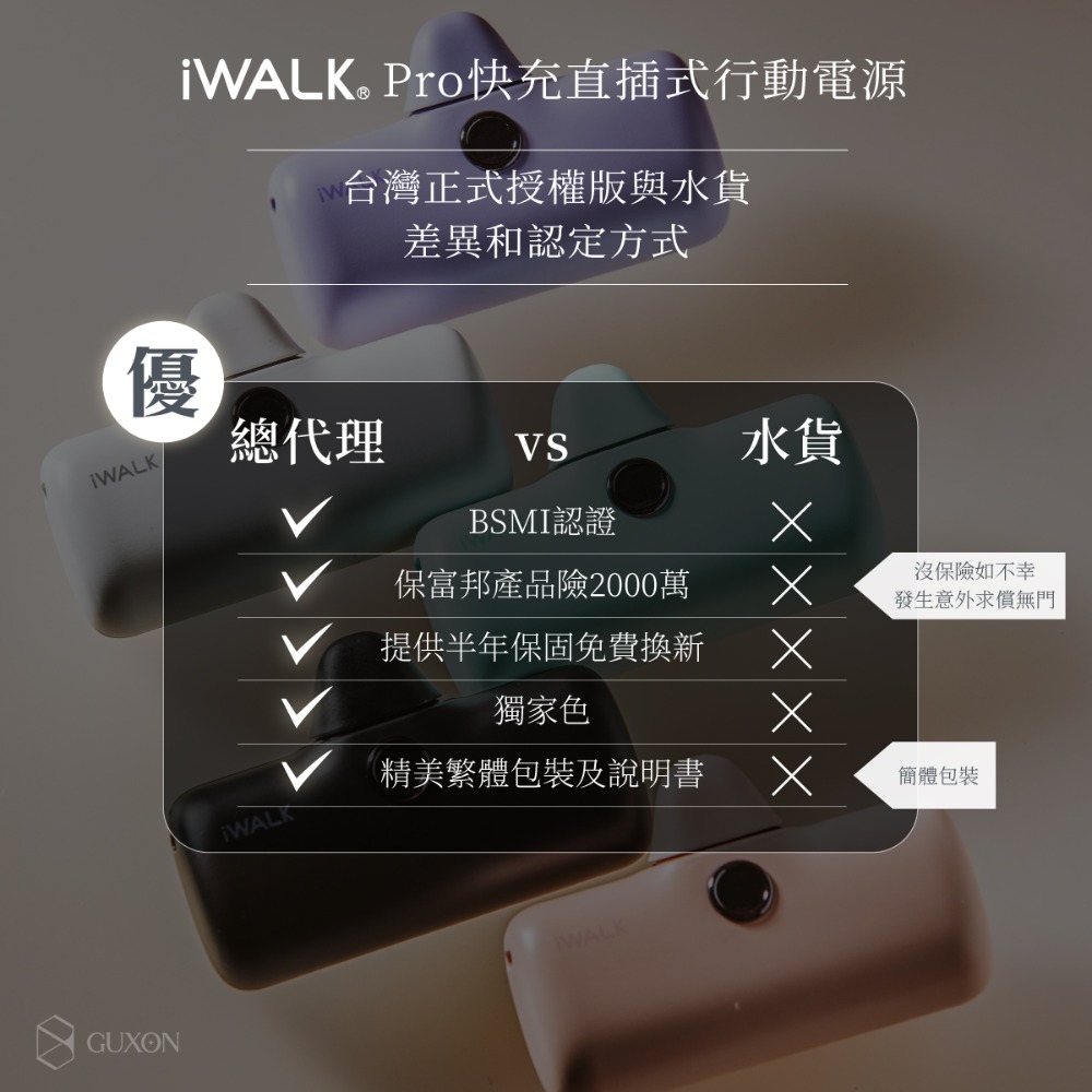 【iWALK】 五代Pro 快充直插式行動電源 口袋電源 升級版 5000mah-細節圖6