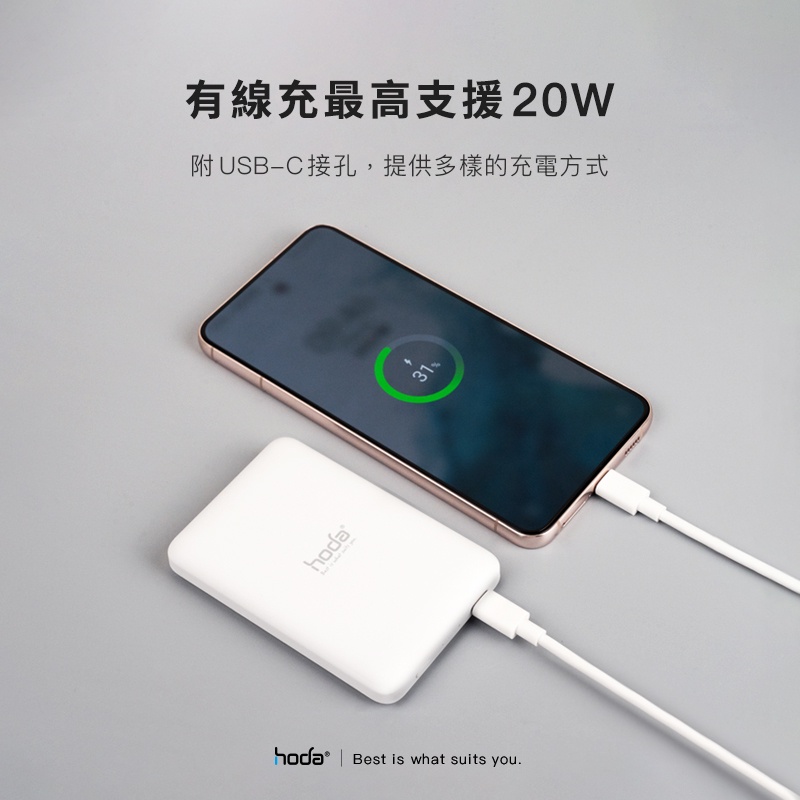 【hoda官方授權】磁吸式行動電源 Magnetic Wireless Power 5000mah magsafe-細節圖6