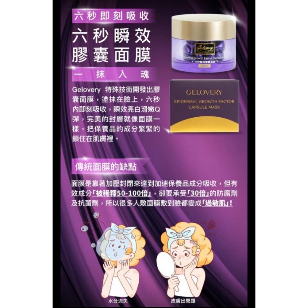 Gelovery 六秒瞬效膠囊面膜 30顆-細節圖3