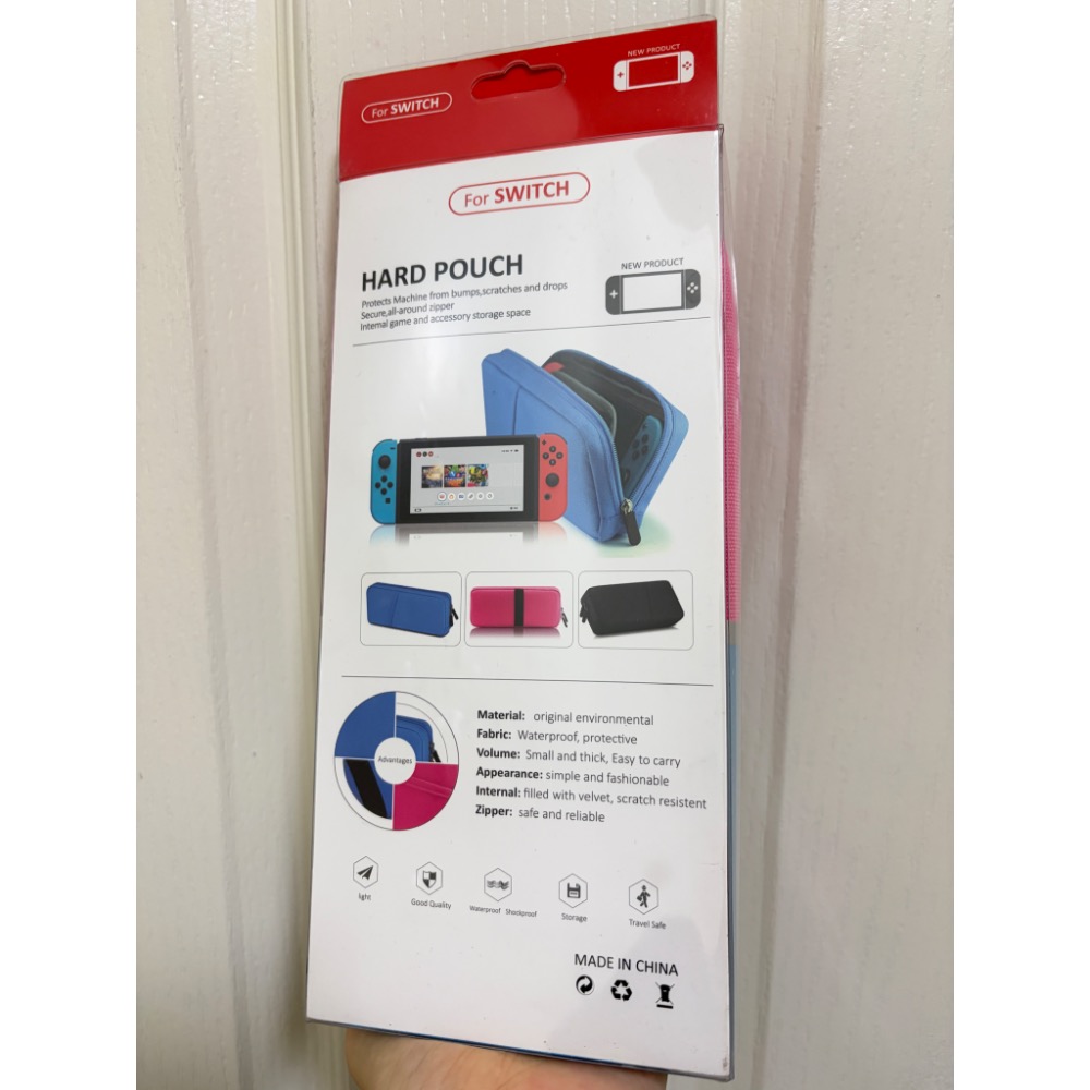Nintendo SWITCH 遊戲機收納包 主機保護包 收納包 包包（粉）-細節圖2