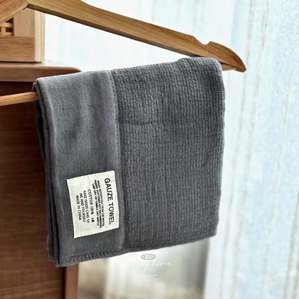 poppy-洗澡的儀式感 純棉毛巾 侘寂風簡約藝文素雅素色吸水透氣 不掉毛 皺皺紗毛巾 100%精梳棉 親膚-細節圖2