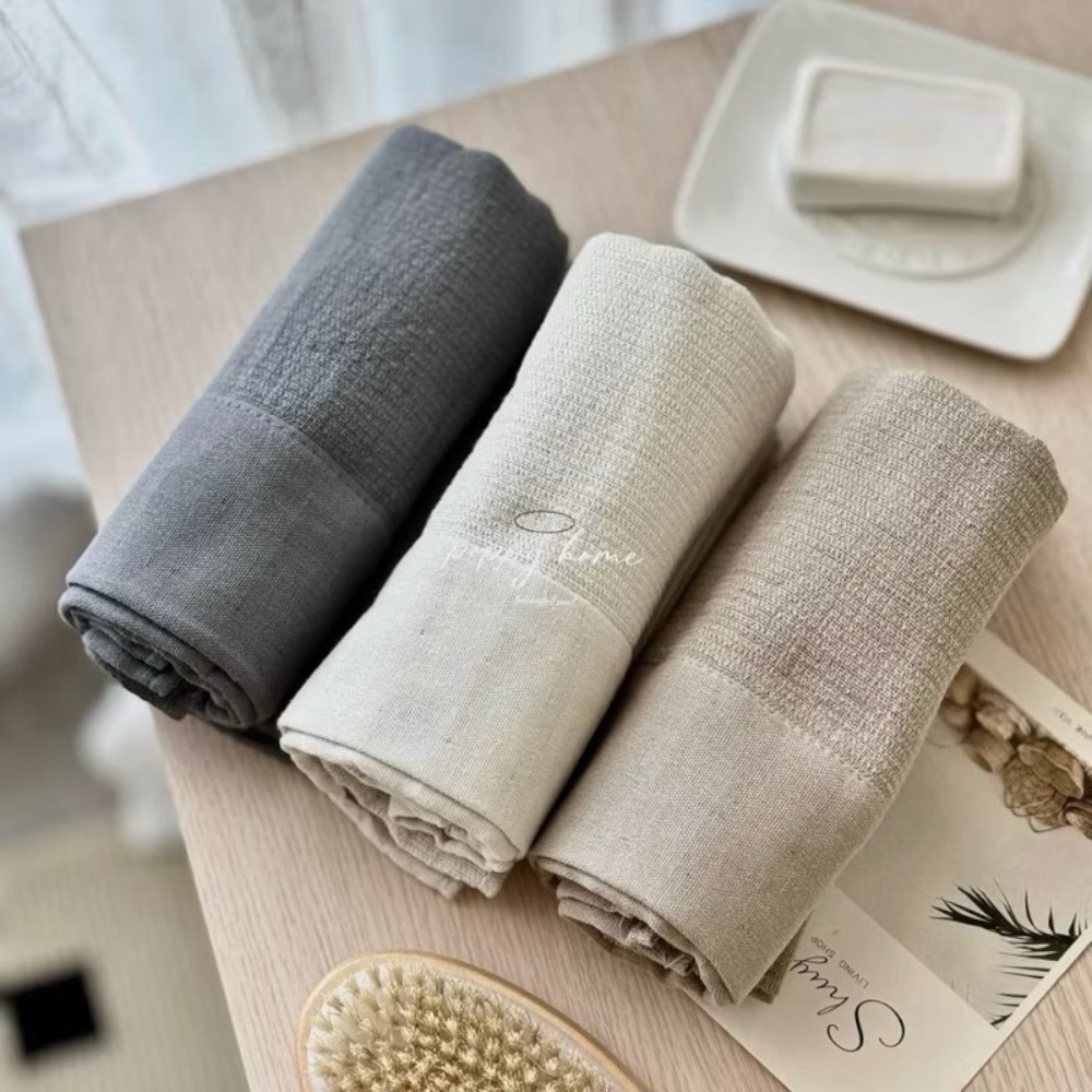 poppy-洗澡的儀式感 純棉毛巾 侘寂風簡約藝文素雅素色吸水透氣 不掉毛 皺皺紗毛巾 100%精梳棉 親膚-細節圖6