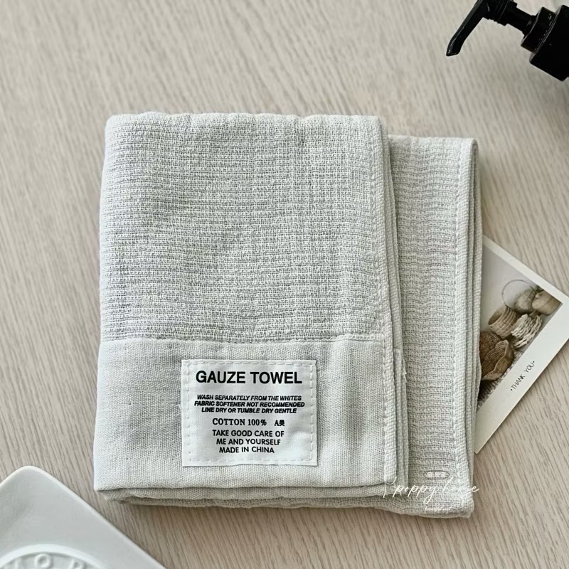 poppy-洗澡的儀式感 純棉毛巾 侘寂風簡約藝文素雅素色吸水透氣 不掉毛 皺皺紗毛巾 100%精梳棉 親膚-規格圖6